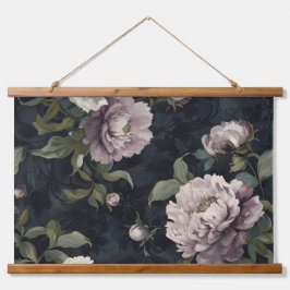 Botanisches Weihnachten aus knackiger Erde Wandteppich Mit Holzrahmen