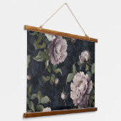 Botanisches Weihnachten aus knackiger Erde Wandteppich Mit Holzrahmen (Gewinkelt)