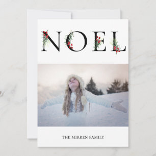 Botanisches WEIHNACHTEN Flat Holiday Fotokarte