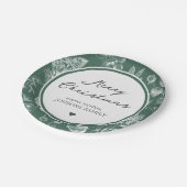 Botanisches Weihnachten Pappteller (Schrägansicht)