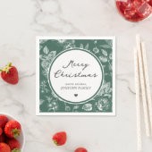 Botanisches Weihnachten Serviette (Beispiel)