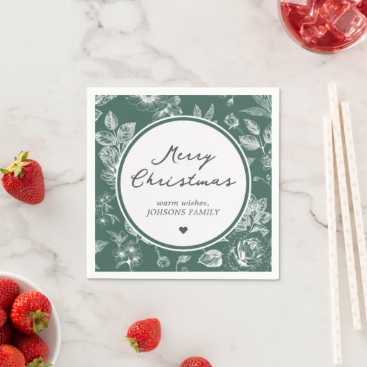 Botanisches Weihnachten Serviette (Beispiel)