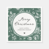 Botanisches Weihnachten Serviette (Vorderseite)