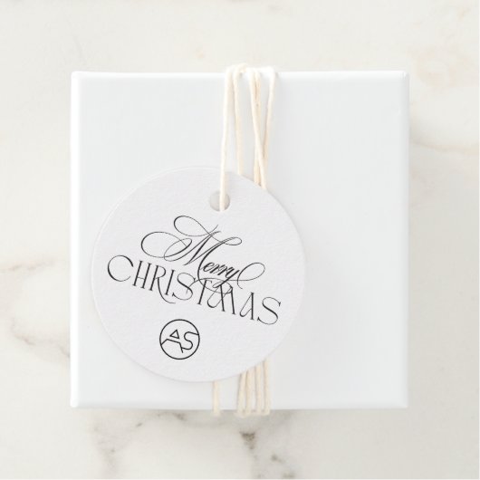 Botanisches Weihnachts-Firmenlogo Geschenkanhänger (Beispiel)