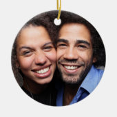 Botanisches Weihnachts-Foto-Logo Keramik Ornament (Vorne)