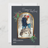 Botanisches Weihnachtsarsch-Foto Feiertagskarte (Vorderseite)