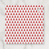 Botanisches Weihnachtsblatt mit Botanischem Rotem Geschenkanhänger (Rückseite)