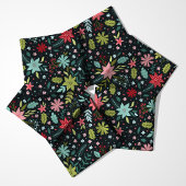 Botanisches Weihnachtsblumenmuster Stoff