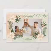 Botanisches Weihnachtsfest - Foto Feiertagskarte (Vorderseite)