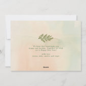 Botanisches Weihnachtsfest - Foto Feiertagskarte (Rückseite)