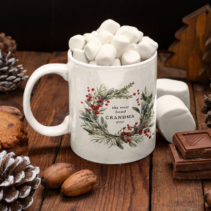 Botanisches Weihnachtsfest Grandma-Geschenk Kaffeetasse