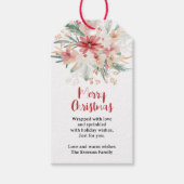 Botanisches Weihnachtsfest mit handgemalten Wasser Geschenkanhänger (Vorderseite)