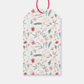 Botanisches Weihnachtsfest mit handgemalten Wasser Geschenkanhänger (Rückseite)