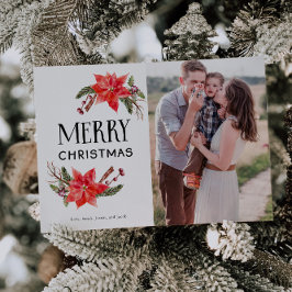 Botanisches Weihnachtsfest Poinsettia Weihnachtsfe Feiertagskarte