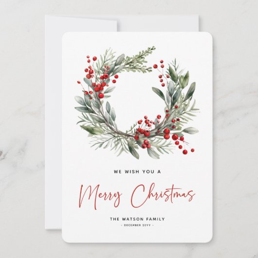 Botanisches Weihnachtsfest Weihnachten Frohe Weihn (Vorderseite)