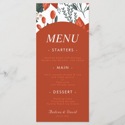 Botanisches Weihnachtsgebäck & Berry Festival Menükarte (Vorderseite)