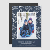 Botanisches Weihnachtsgebäck Blue Magnetic Card Fo Magnetkarte (Vorne/Hinten)