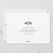 Botanisches Weihnachtsgebäck Foto Feiertagskarte (Rückseite)