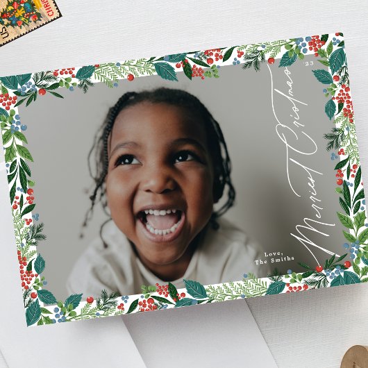 Botanisches Weihnachtsgebäck Foto Feiertagskarte