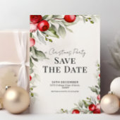 Botanisches Weihnachtsgebäck Save the Date Karte