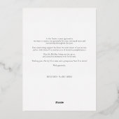 Botanisches Weihnachtsgeschenk Folien Feiertagskarte (Rückseite)