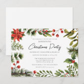 Botanisches Weihnachtsgeschenk-Party Einladung (Vorne/Hinten)