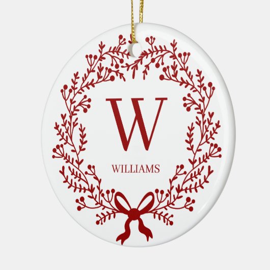 Botanisches Weihnachtslied Keramik Ornament (Links)