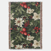 Botanisches Weihnachtsmuster Decke (Vorderseite Vertikal)