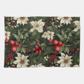 Botanisches Weihnachtsmuster Geschirrtuch (Horizontal)
