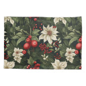 Botanisches Weihnachtsmuster Kissenbezug (Rückseite)