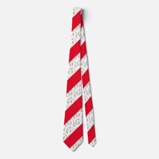 Botanisches Weihnachtsmuster Krawatte (Vorderseite)