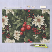 Botanisches Weihnachtsmuster Seidenpapier (Handwerk)