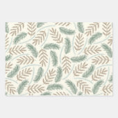 Botanisches Weihnachtswrapping Paper-Set Geschenkpapier Set (Vorderseite 3)