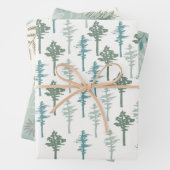 Botanisches Weihnachtswrapping Paper-Set Geschenkpapier Set (Beispiel)