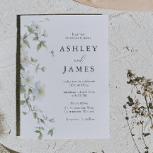 Botanisches Weiß Florales Prächtiges Hochzeit