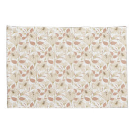 Botanisches Weißbeige Lilblütenmuster Kissenbezug