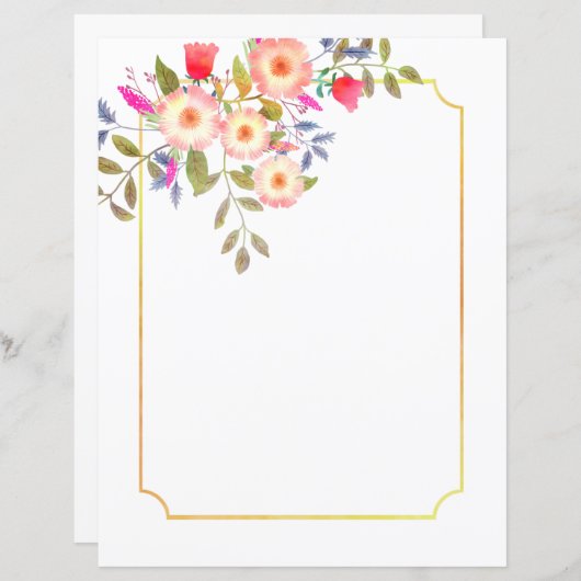 Botanisches Weißpapier (Vorne/Hinten)