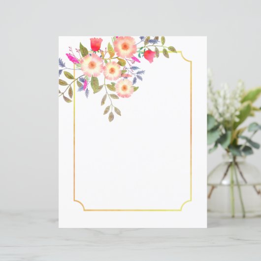 Botanisches Weißpapier (Stehend Vorderseite)