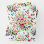 Botanisches Whimsisches Blut 3 Geschenkpapier Set (Beispiel)