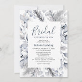 Botanisches Winter Foliage Bridal Tee Party Einladung (Vorderseite)