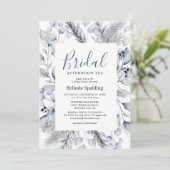 Botanisches Winter Foliage Bridal Tee Party Einladung (Stehend Vorderseite)