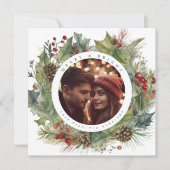 Botanisches Winter-Foto Feiertagskarte (Vorderseite)