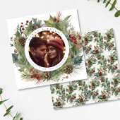 Botanisches Winter-Foto Feiertagskarte