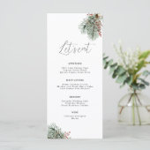 Botanisches Wintermenü Menükarte (Stehend Vorderseite)