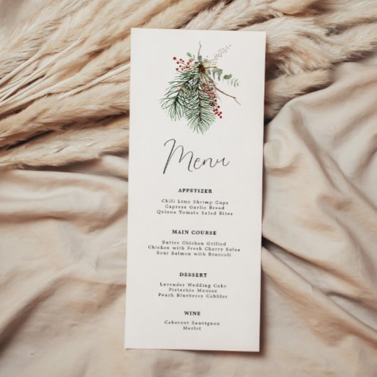 Botanisches Wintermenü Menükarte