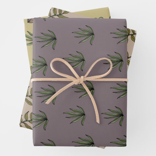 Botanisches Wrapping Bundle Geschenkpapier Set (Beispiel)