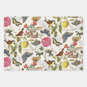 Botanisches Wrapping Paper Flat Sheet Set 3 Geschenkpapier Set (Vorderseite)