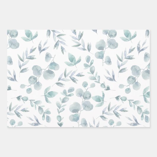 Botanisches Wrapping Paper Flat Sheet Set 3 Geschenkpapier Set (Vorderseite 3)