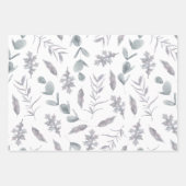 Botanisches Wrapping Paper Flat Sheet Set 3 Geschenkpapier Set (Vorderseite 2)