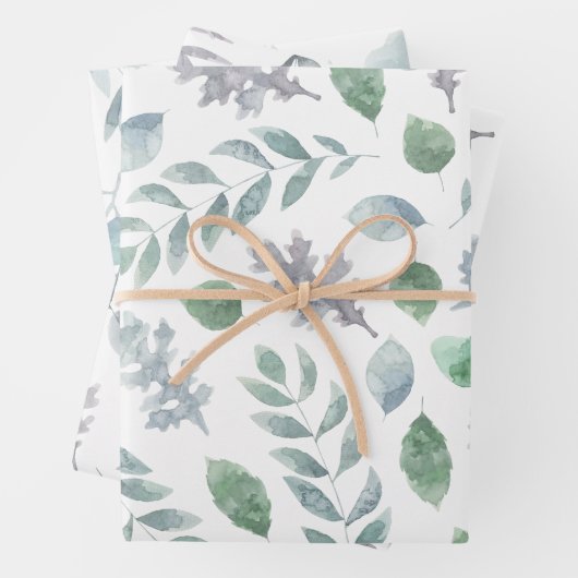 Botanisches Wrapping Paper Flat Sheet Set 3 Geschenkpapier Set (Beispiel)
